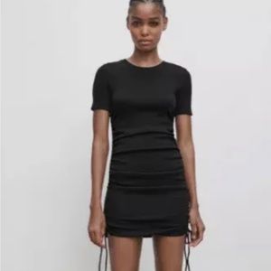 Zara side ruched mini dress
